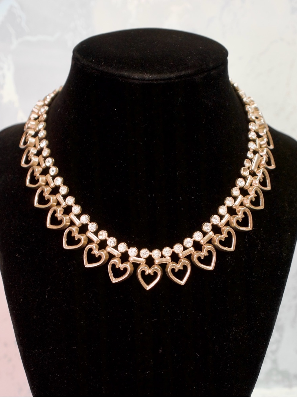 Vintage Trifari "Queen of Hearts" Choker Link Necklace Alfred Philippe